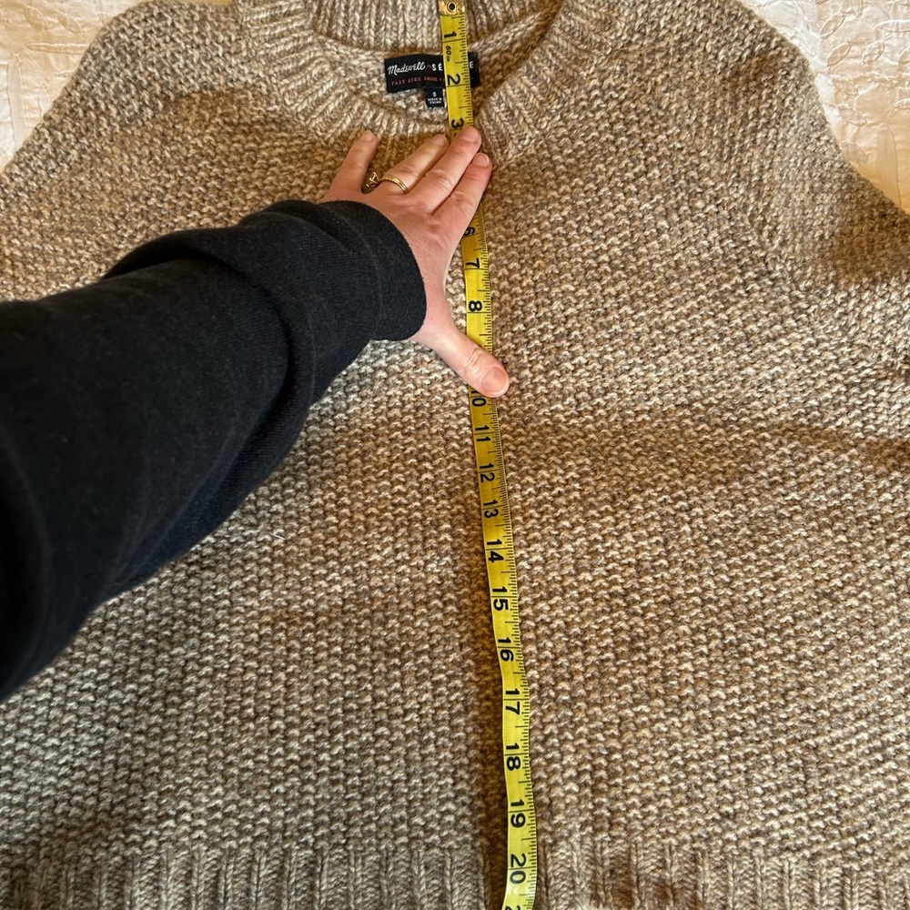 Wool Sezane x Madewell Sweater Jumper small Oatmeal Color - Picture 5 of 6